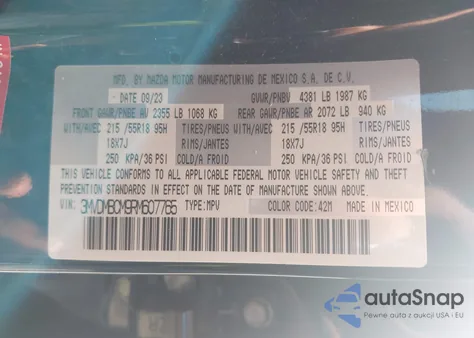 2024 Mazda Cx-30 2.5 S Preferred Package z USA, uszkodzony, nr VIN 3MVDMBCM9RM607765